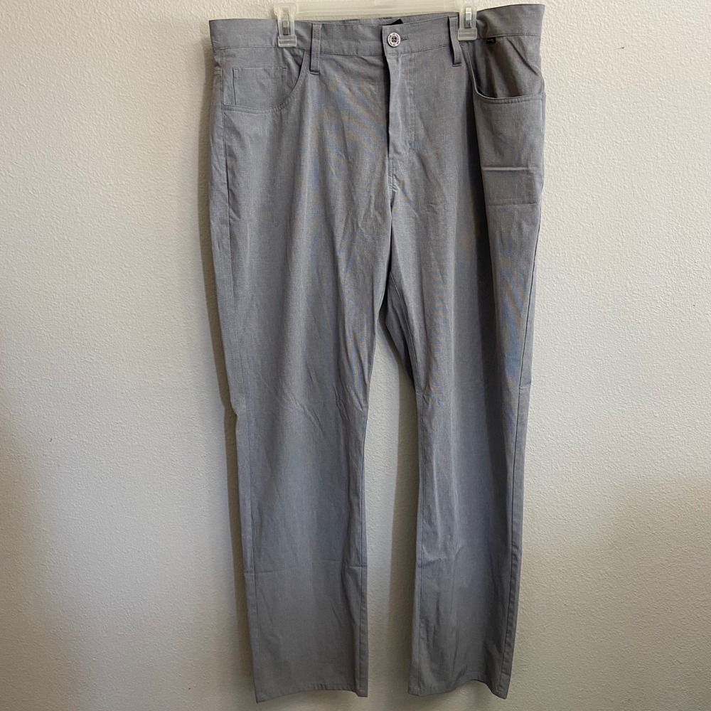 Travis Mathew Mens 38 Gray Golf Pants Stretch Performance Chino 5-Pocket - Picture 7 of 8